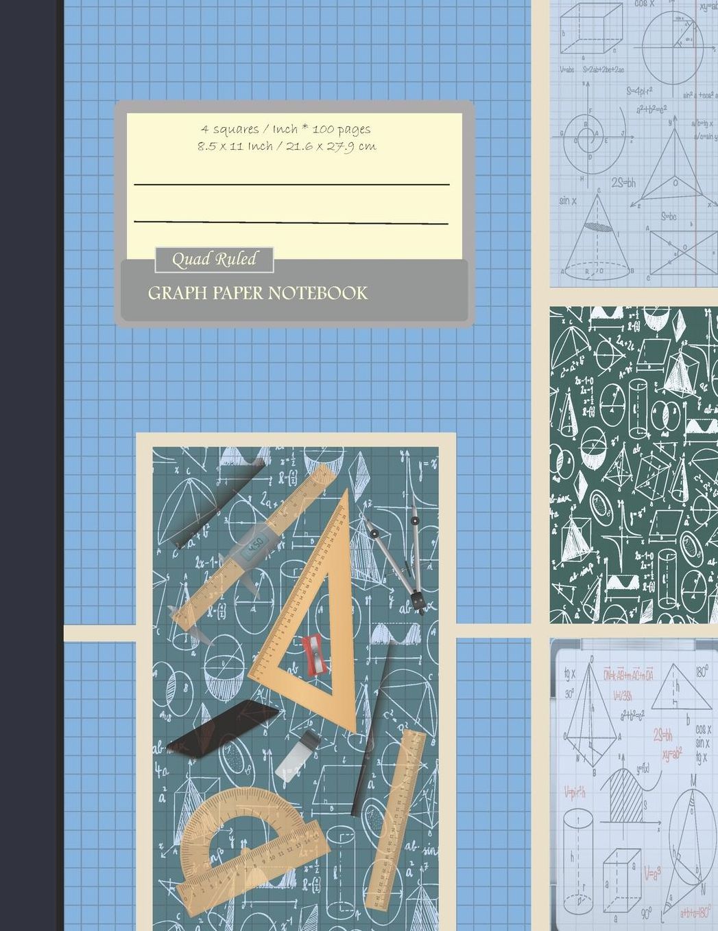 Graph Paper Notebook: Squared Graphing Paper, Blank Quad Ruled, Grid Paper Notebook, Composition Books (Large 8.5 x 11)