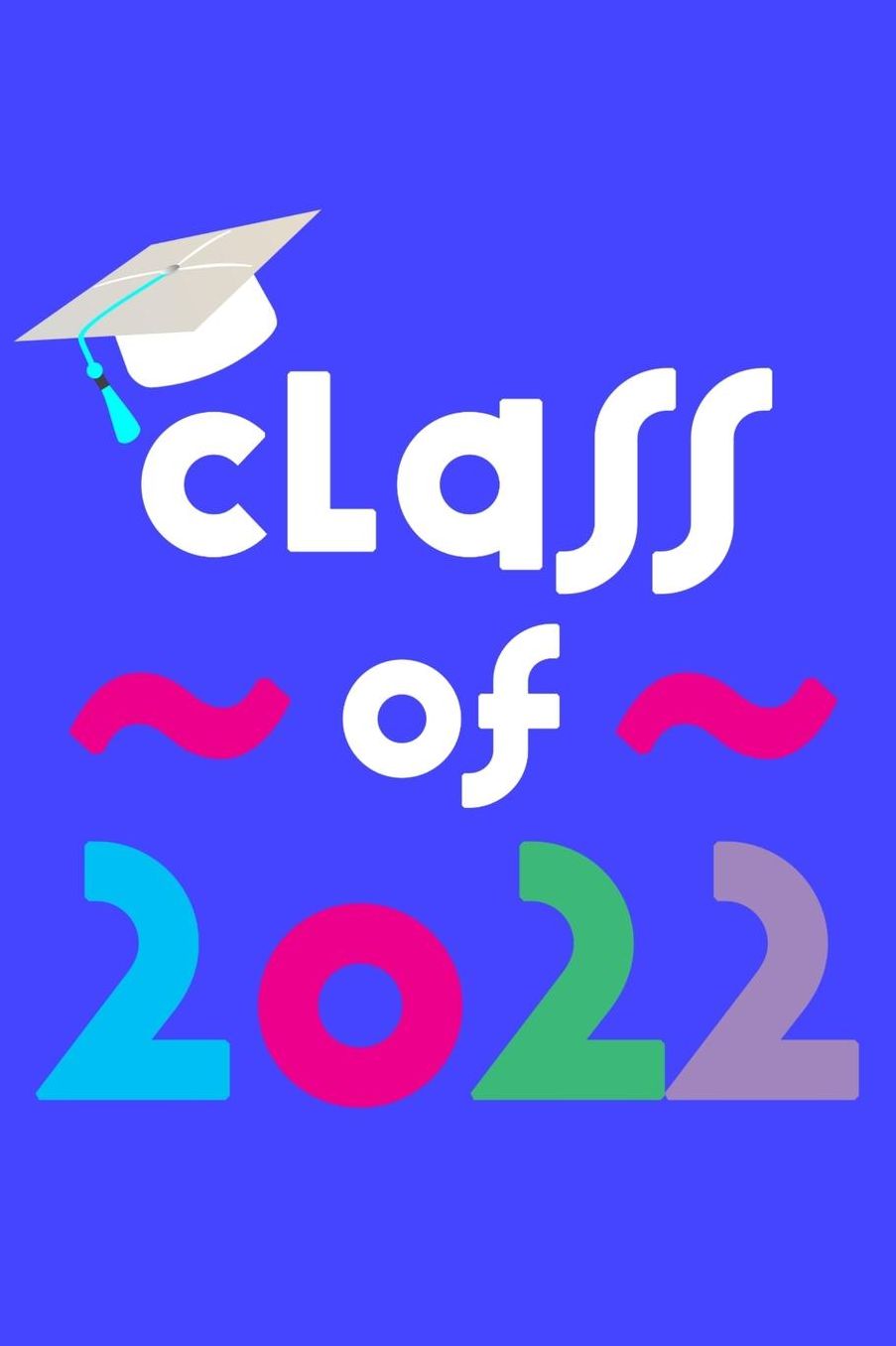 Class of 2022: Journal, 6 x 9 Notebook, 120 lined pages, dark blue