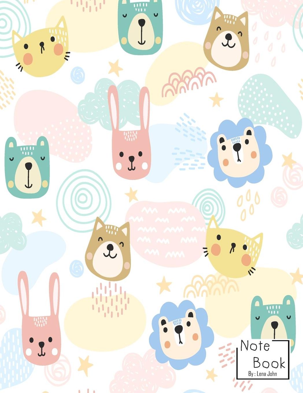 Notebook: Baby Animals Face Notebook and Lined pages, Extra large (8.5 x 11) inches, 110 pages, White paper (Notebook for Kids)