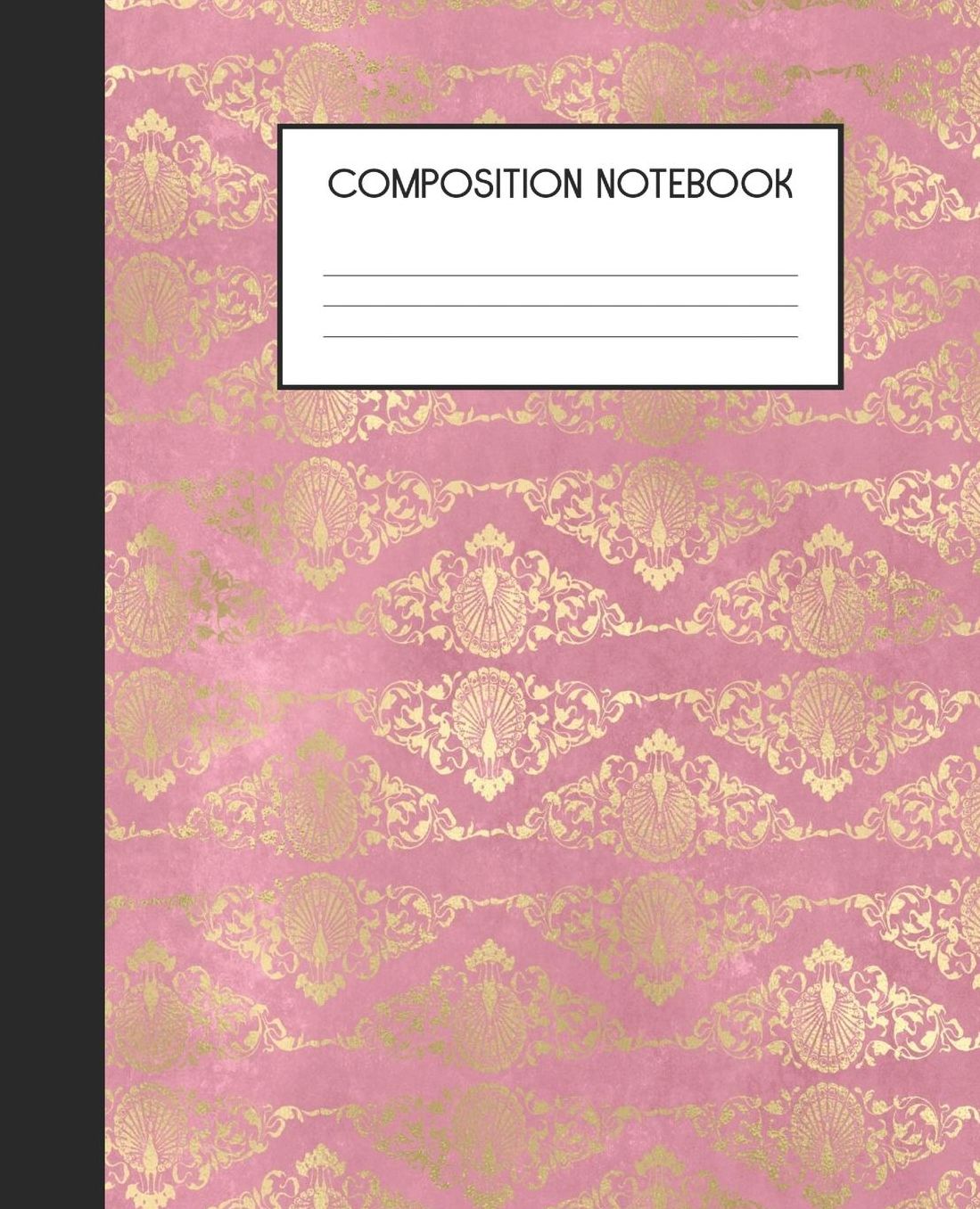 Composition Notebook: Wide Ruled Notebook Pink Peacock Lined Journal 100 Pages 7.5 x 9.25 School Subject Book Notes Student Gift Kids Teenager Adult Teacher