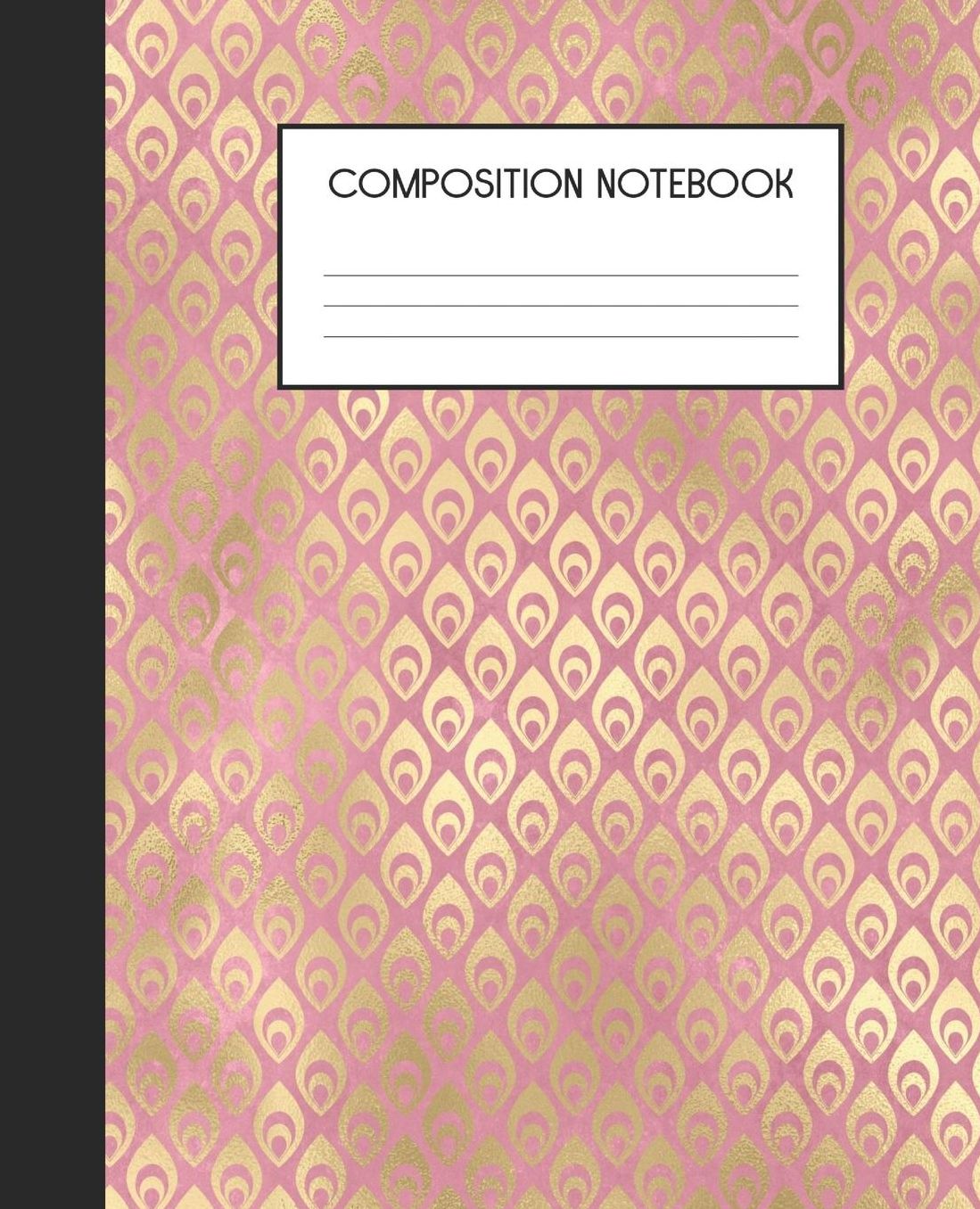 Composition Notebook: Wide Ruled Notebook Pink Peacock Lined Journal 100 Pages 7.5 x 9.25 School Subject Book Notes Student Gift Kids Teenager Adult Teacher