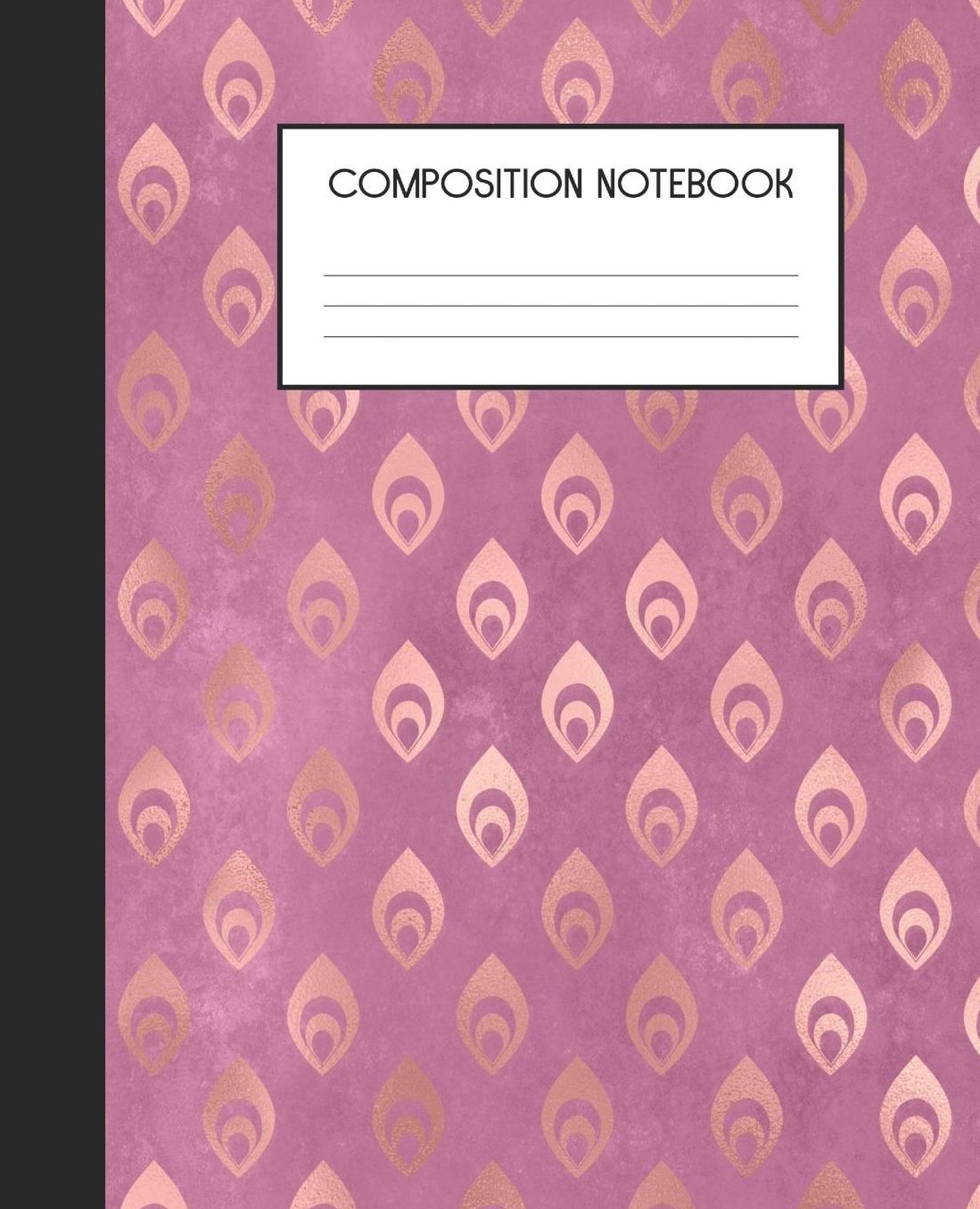 Composition Notebook: Wide Ruled Notebook Pink Peacock Lined Journal 100 Pages 7.5 x 9.25 School Subject Book Notes Student Gift Kids Teenager Adult Teacher