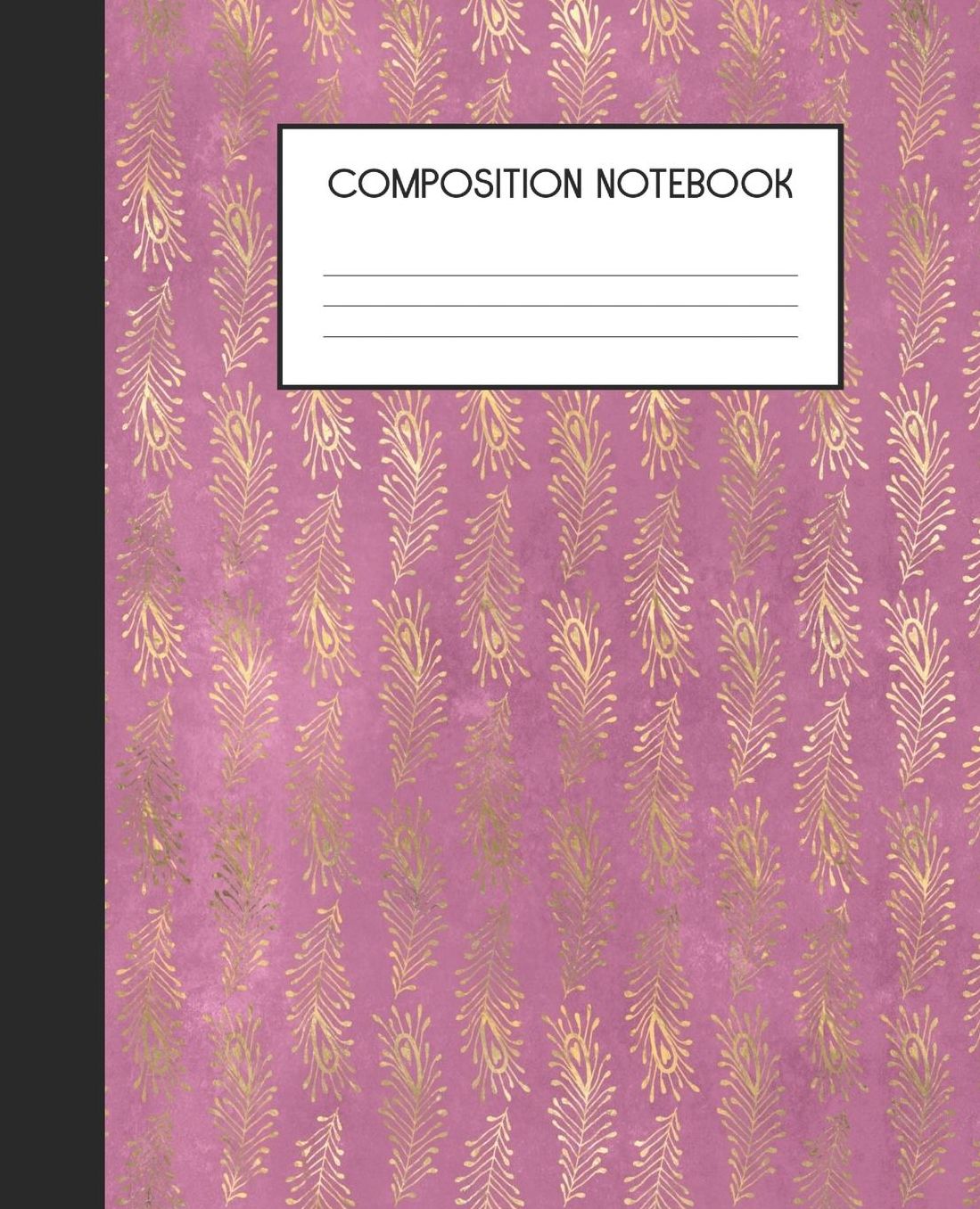 Composition Notebook: Wide Ruled Notebook Pink Peacock Lined Journal 100 Pages 7.5 x 9.25 School Subject Book Notes Student Gift Kids Teenager Adult Teacher