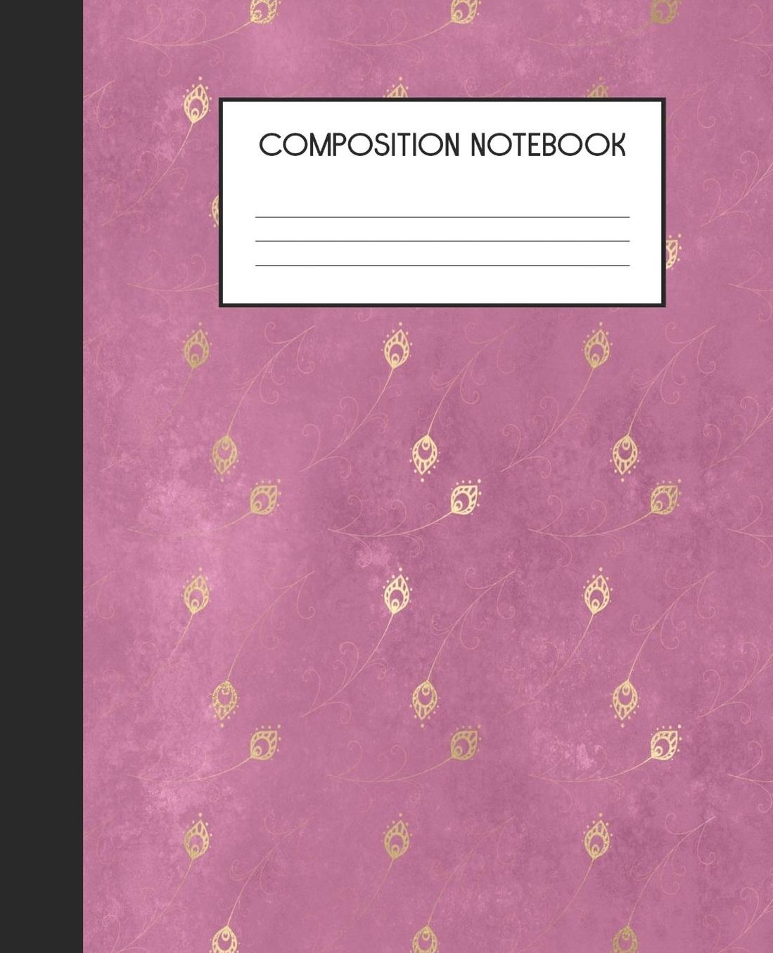 Composition Notebook: Wide Ruled Notebook Pink Peacock Lined Journal 100 Pages 7.5 x 9.25 School Subject Book Notes Student Gift Kids Teenager Adult Teacher
