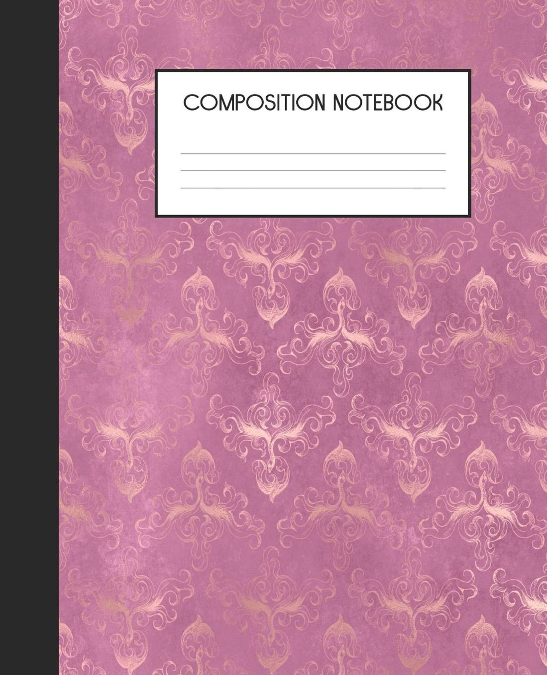 Composition Notebook: Wide Ruled Notebook Pink Peacock Lined Journal 100 Pages 7.5 x 9.25 School Subject Book Notes Student Gift Kids Teenager Adult Teacher