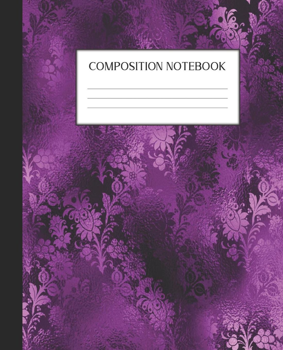 Composition Notebook: Wide Ruled Notebook Purple Glam Lined Journal 100 Pages 7.5 x 9.25 School Subject Book Notes Student Gift Kids Teenager Adult Teacher