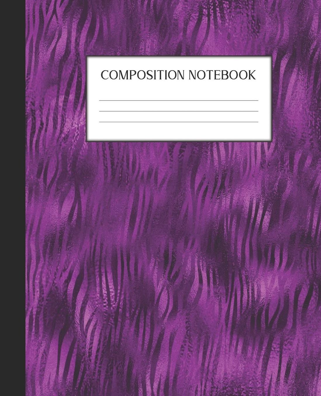 Composition Notebook: Wide Ruled Notebook Purple Glam Lined Journal 100 Pages 7.5 x 9.25 School Subject Book Notes Student Gift Kids Teenager Adult Teacher