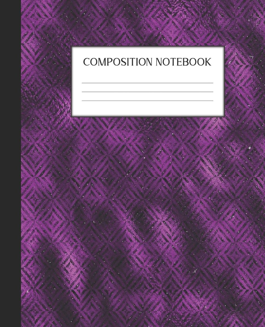 Composition Notebook: Wide Ruled Notebook Purple Glam Lined Journal 100 Pages 7.5 x 9.25 School Subject Book Notes Student Gift Kids Teenager Adult Teacher