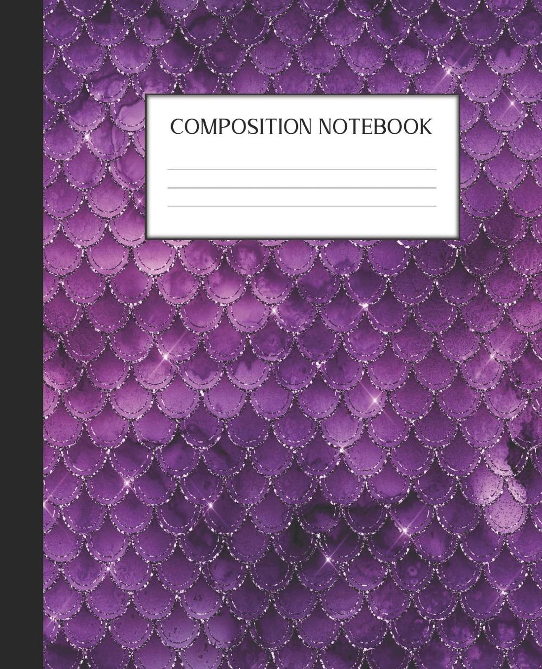 Composition Notebook: Wide Ruled Notebook Purple Glam Lined Journal 100 Pages 7.5 x 9.25 School Subject Book Notes Student Gift Kids Teenager Adult Teacher