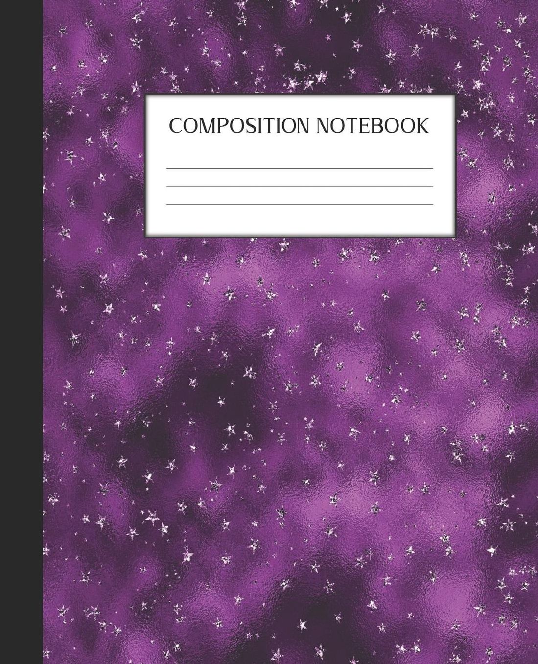 Composition Notebook: Wide Ruled Notebook Purple Glam Lined Journal 100 Pages 7.5 x 9.25 School Subject Book Notes Student Gift Kids Teenager Adult Teacher