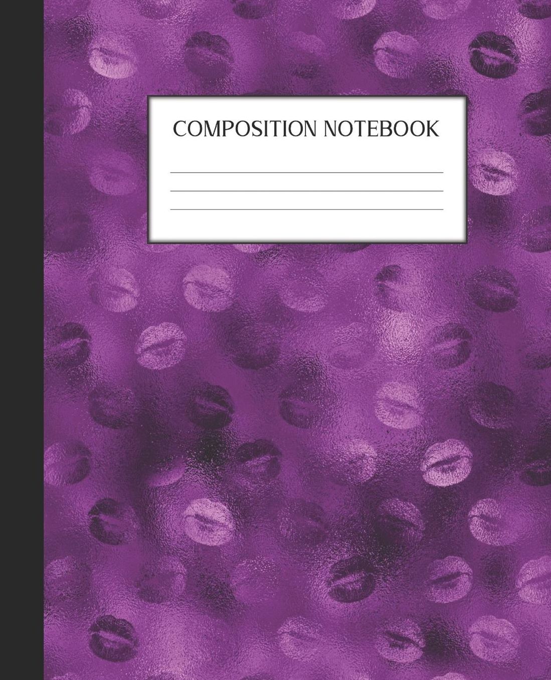 Composition Notebook: Wide Ruled Notebook Purple Glam Lined Journal 100 Pages 7.5 x 9.25 School Subject Book Notes Student Gift Kids Teenager Adult Teacher