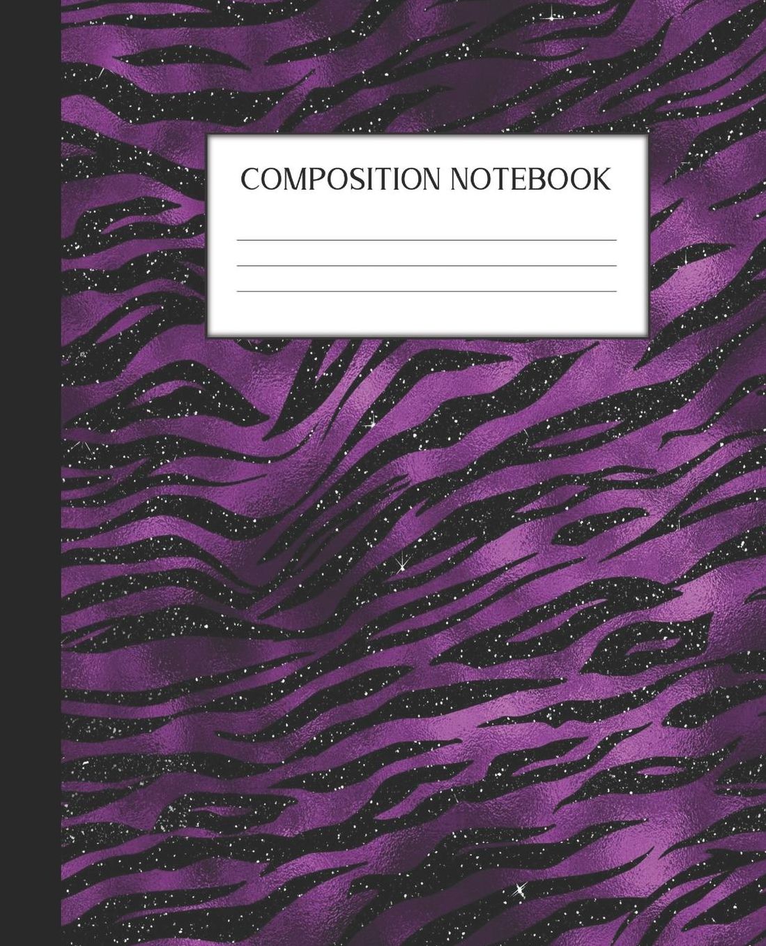 Composition Notebook: Wide Ruled Notebook Purple Glam Lined Journal 100 Pages 7.5 x 9.25 School Subject Book Notes Student Gift Kids Teenager Adult Teacher