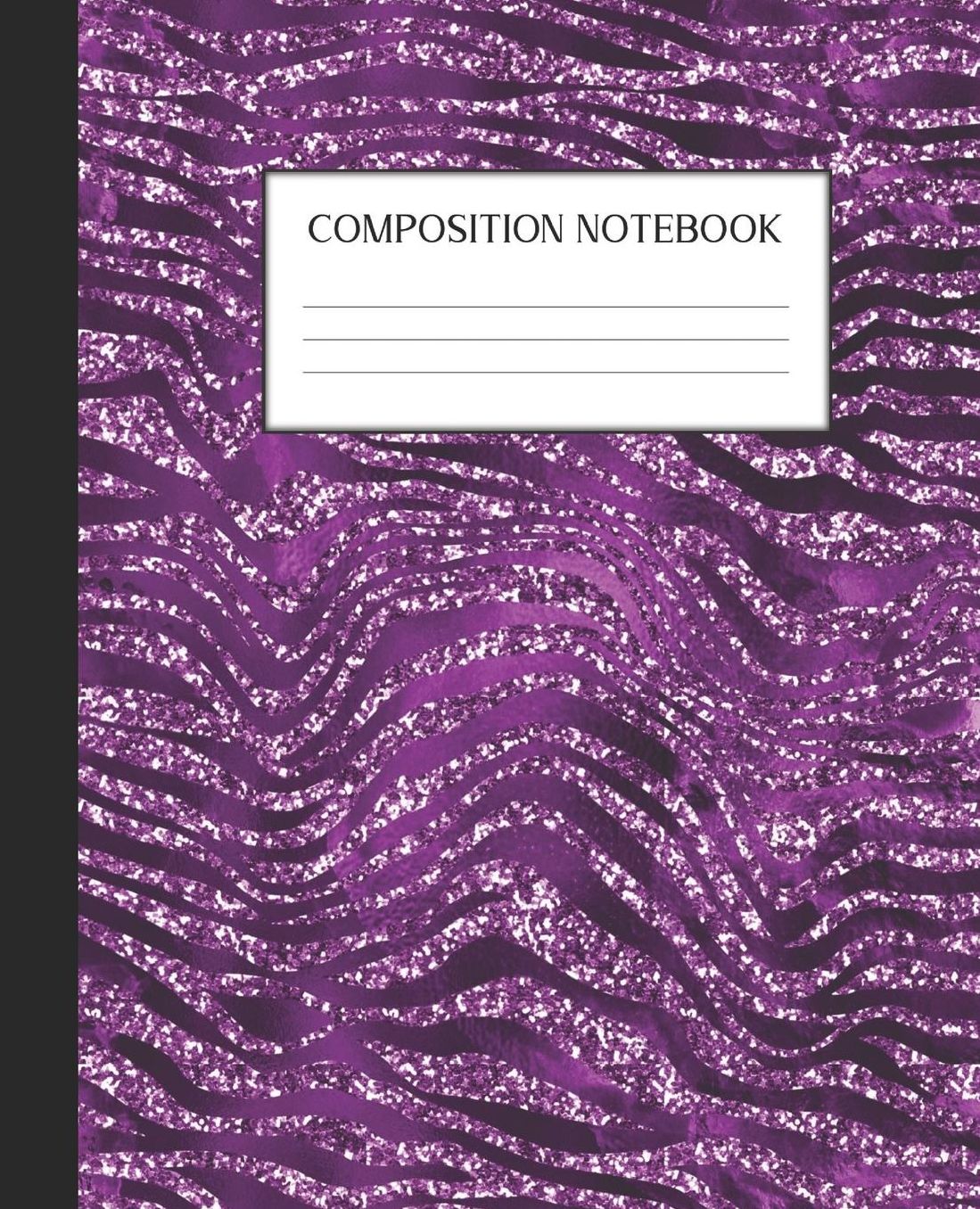 Composition Notebook: Wide Ruled Notebook Purple Glam Lined Journal 100 Pages 7.5 x 9.25 School Subject Book Notes Student Gift Kids Teenager Adult Teacher