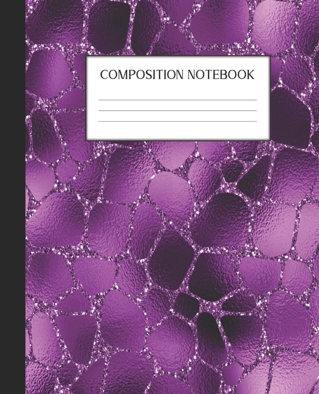 Composition Notebook: Wide Ruled Notebook Purple Glam Lined Journal 100 Pages 7.5 x 9.25 School Subject Book Notes Student Gift Kids Teenager Adult Teacher