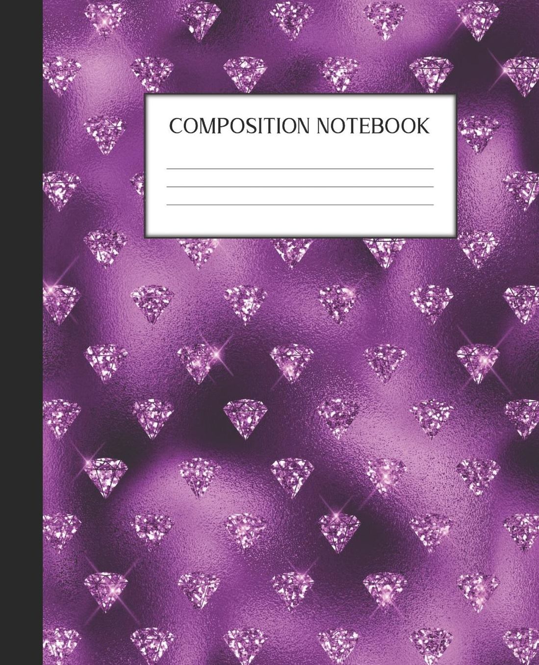 Composition Notebook: Wide Ruled Notebook Purple Glam Lined Journal 100 Pages 7.5 x 9.25 School Subject Book Notes Student Gift Kids Teenager Adult Teacher