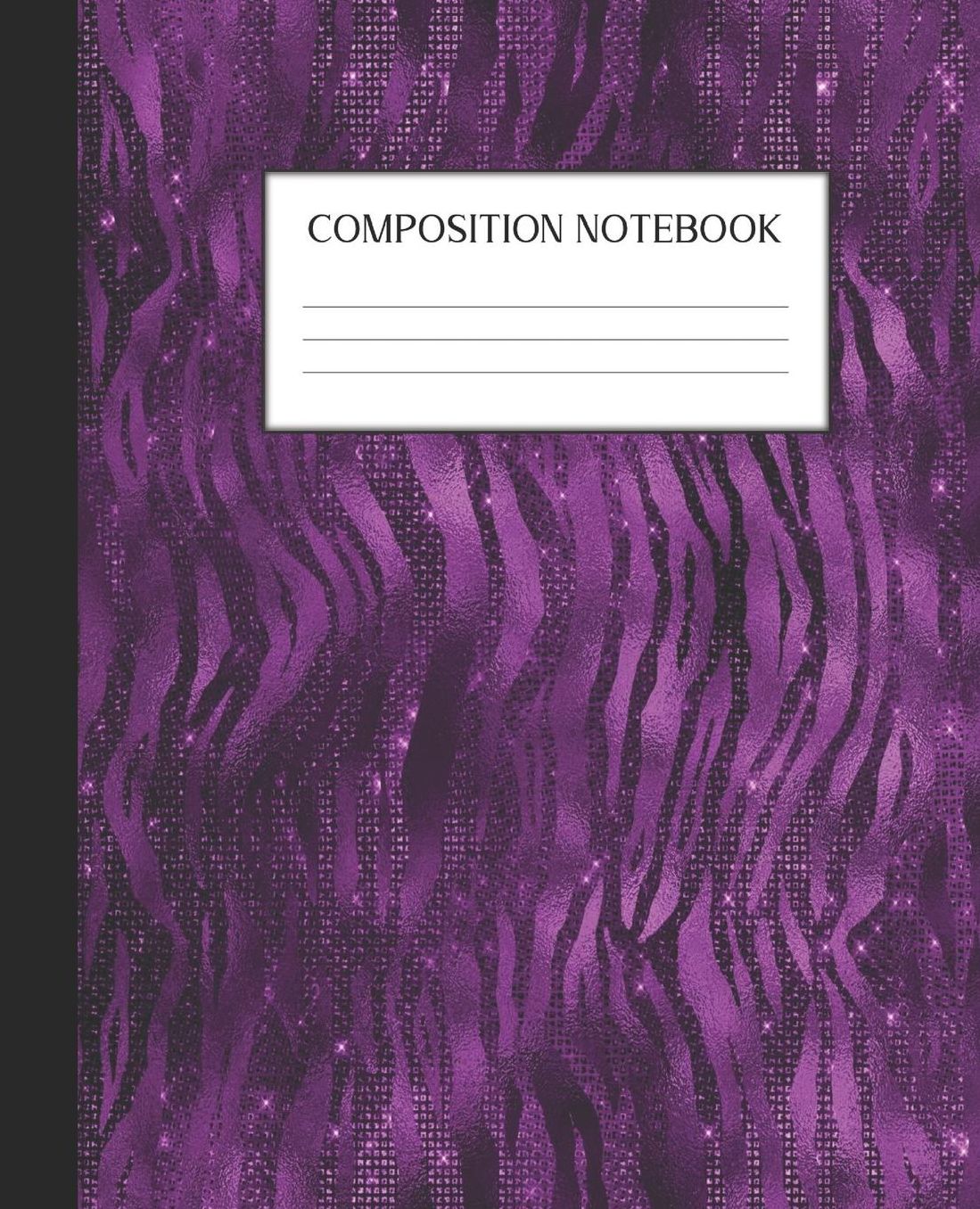 Composition Notebook: Wide Ruled Notebook Purple Glam Lined Journal 100 Pages 7.5 x 9.25 School Subject Book Notes Student Gift Kids Teenager Adult Teacher