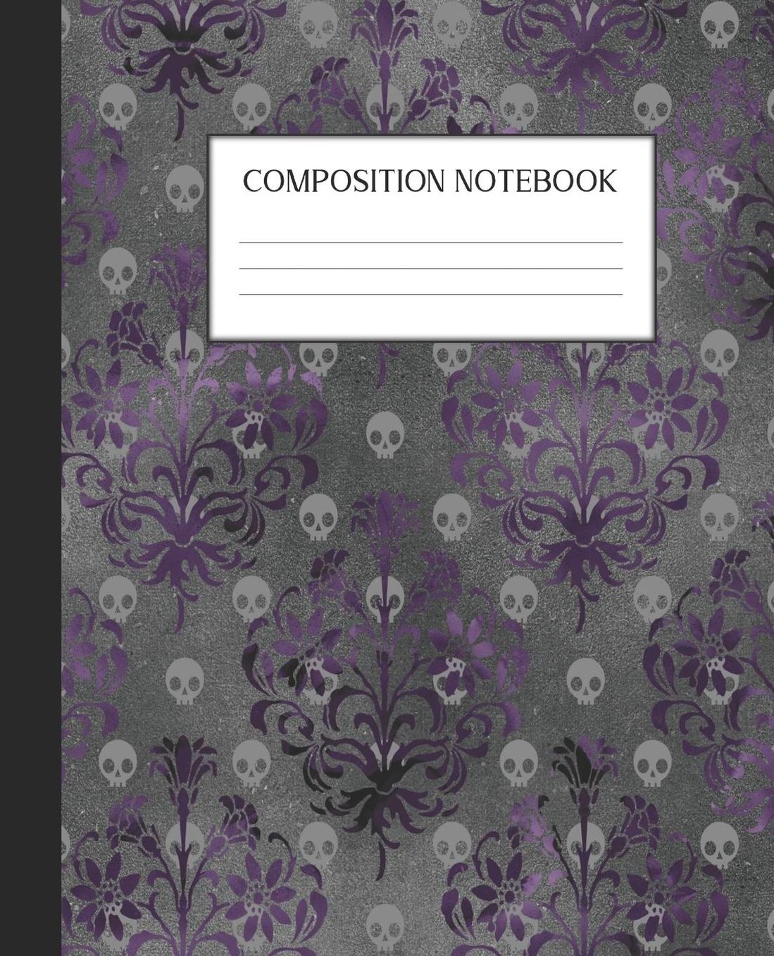 Composition Notebook: Wide Ruled Notebook Purple Gothic Lined Journal 100 Pages 7.5 x 9.25 School Subject Book Notes Student Gift Kids Teenager Adult Teacher