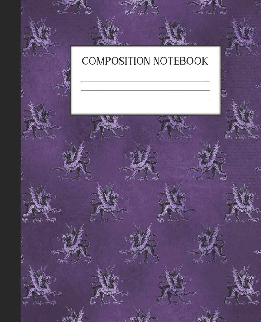 Composition Notebook: Wide Ruled Notebook Purple Gothic Lined Journal 100 Pages 7.5 x 9.25 School Subject Book Notes Student Gift Kids Teenager Adult Teacher