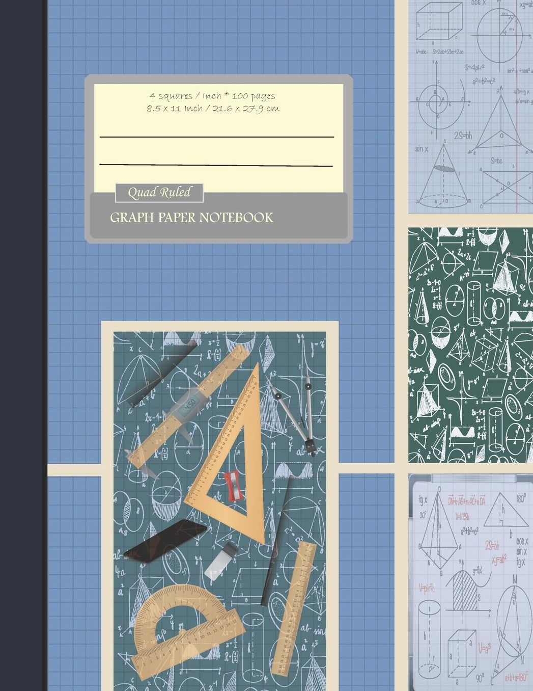 Graph Paper Notebook: Quad Ruled, Squared Graphing Paper, Grid Paper Notebook, Graph Paper Composition Books (Large 8.5 x 11)