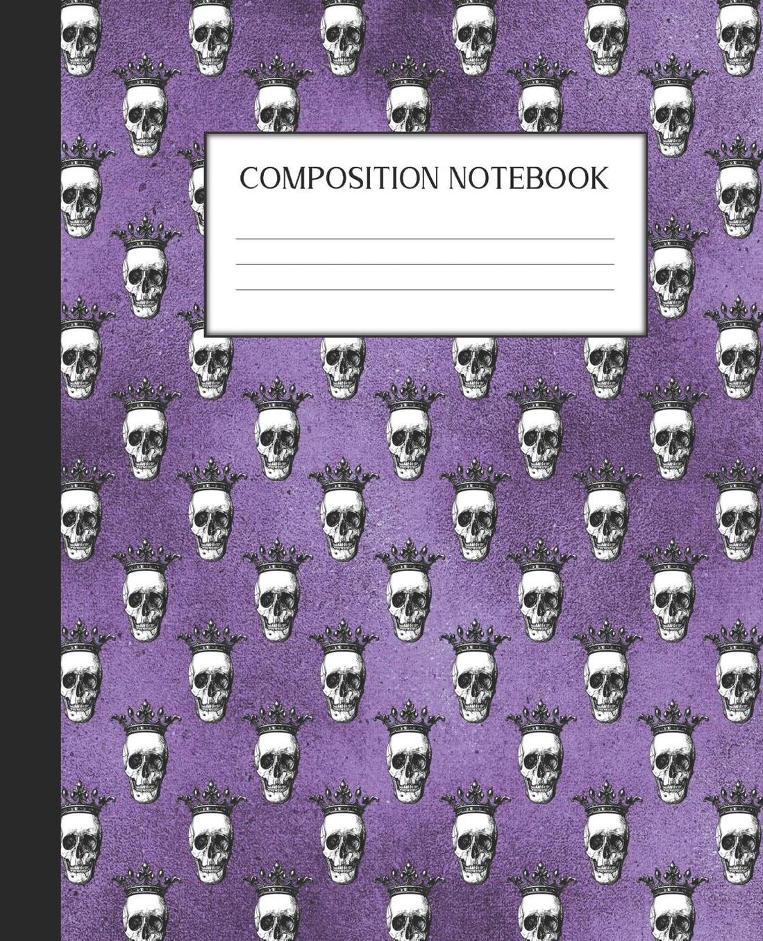 Composition Notebook: Wide Ruled Notebook Purple Gothic Lined Journal 100 Pages 7.5 x 9.25 School Subject Book Notes Student Gift Kids Teenager Adult Teacher