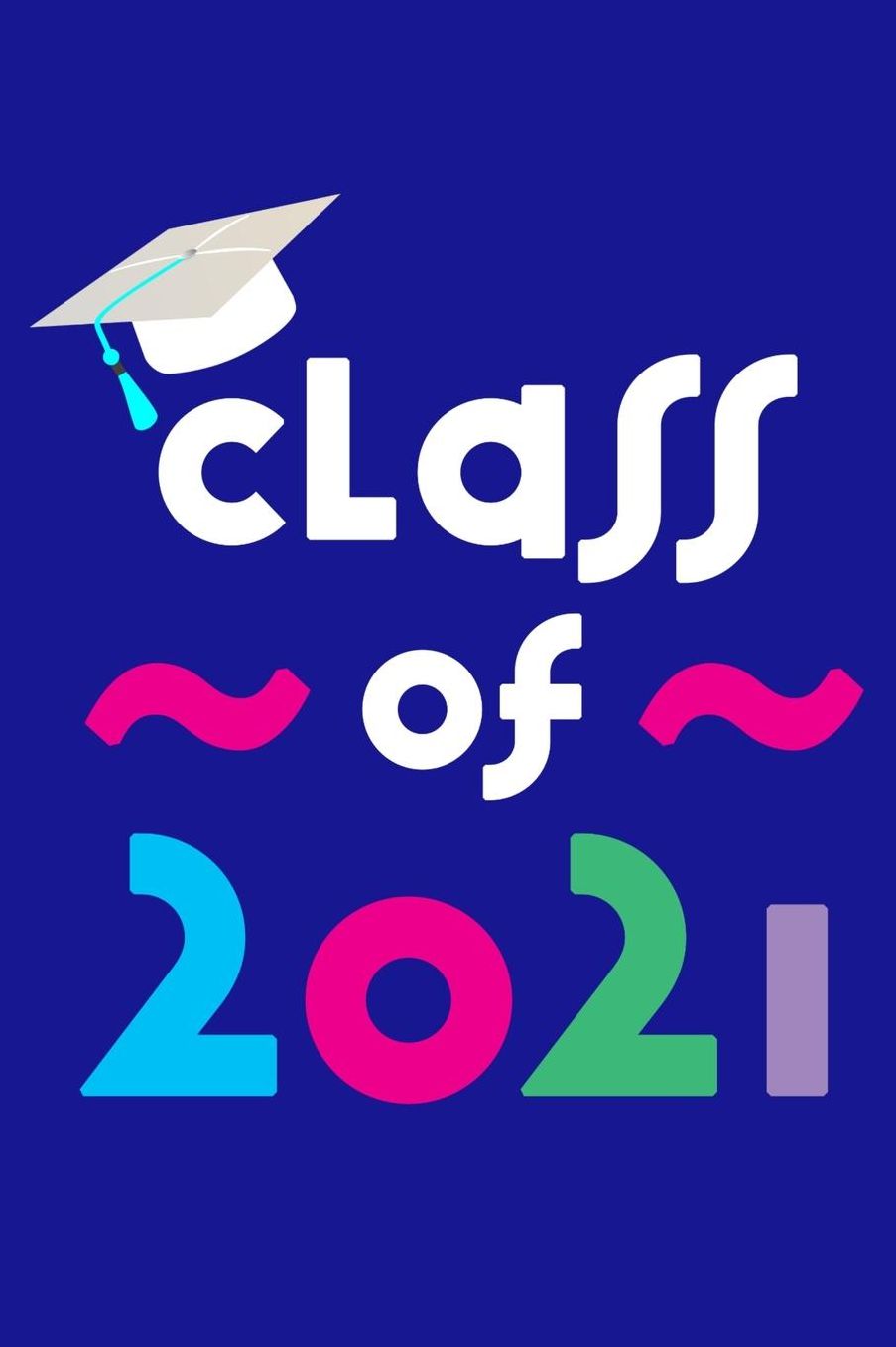 Class of 2021: Weekly Planner, 6 x 9 Notebook, 120 lined pages, Dark Blue