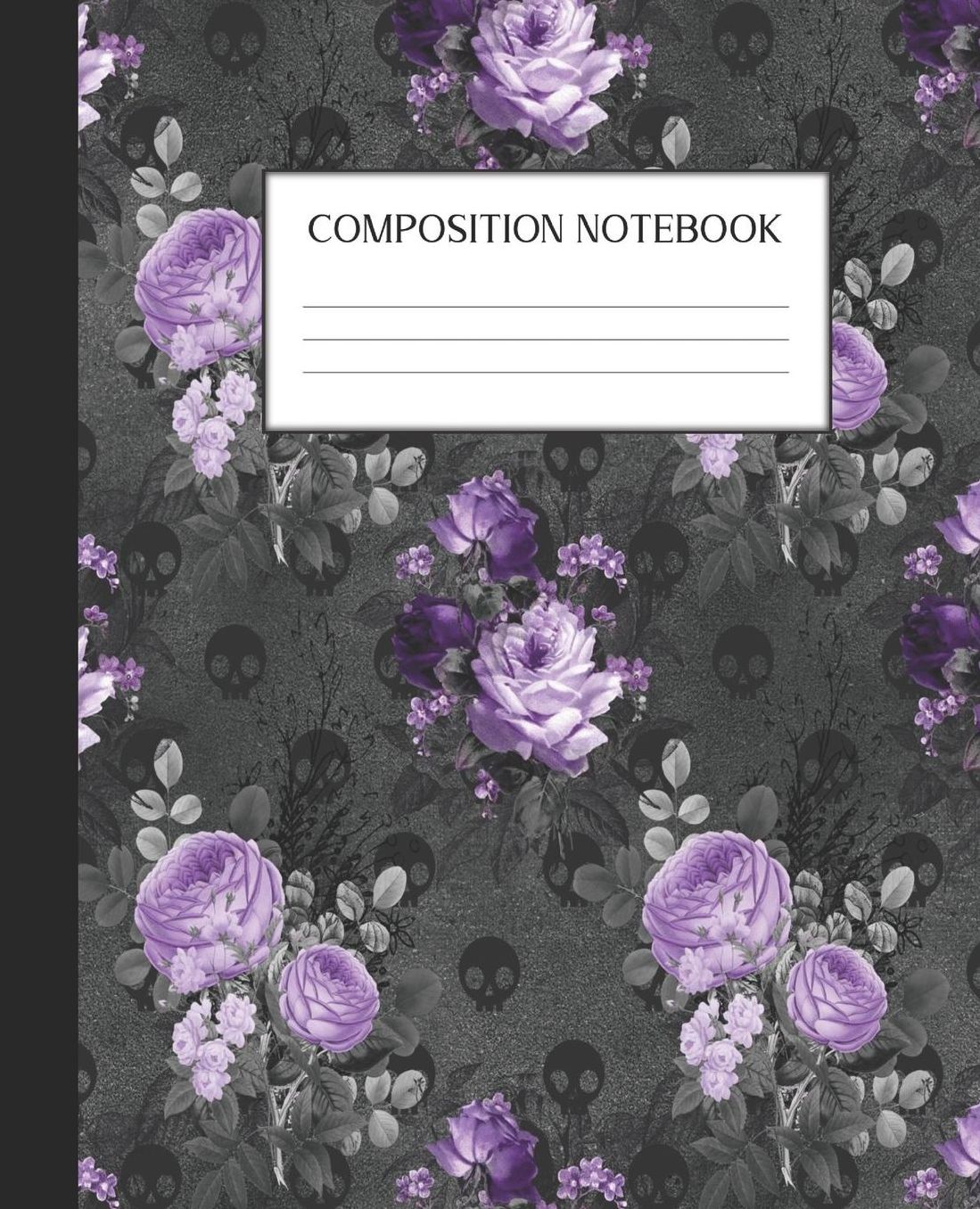 Composition Notebook: Wide Ruled Notebook Purple Gothic Lined Journal 100 Pages 7.5 x 9.25 School Subject Book Notes Student Gift Kids Teenager Adult Teacher
