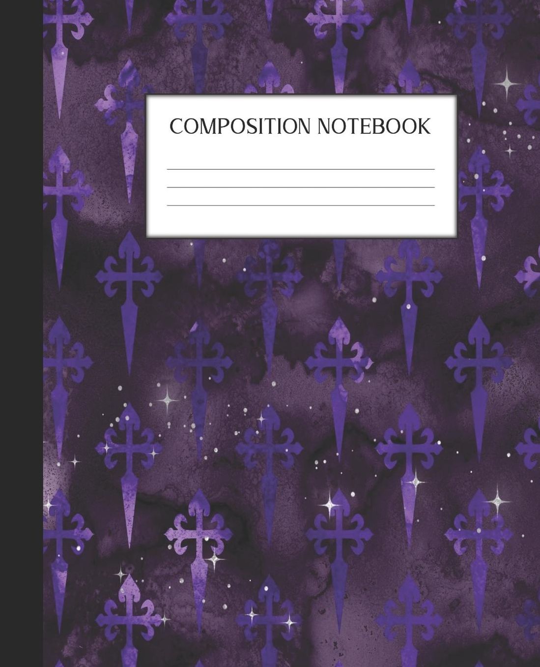 Composition Notebook: Wide Ruled Notebook Purple Gothic Lined Journal 100 Pages 7.5 x 9.25 School Subject Book Notes Student Gift Kids Teenager Adult Teacher
