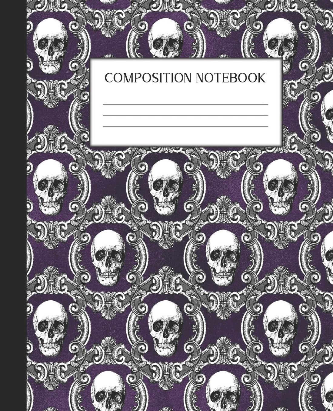 Composition Notebook: Wide Ruled Notebook Purple Gothic Lined Journal 100 Pages 7.5 x 9.25 School Subject Book Notes Student Gift Kids Teenager Adult Teacher