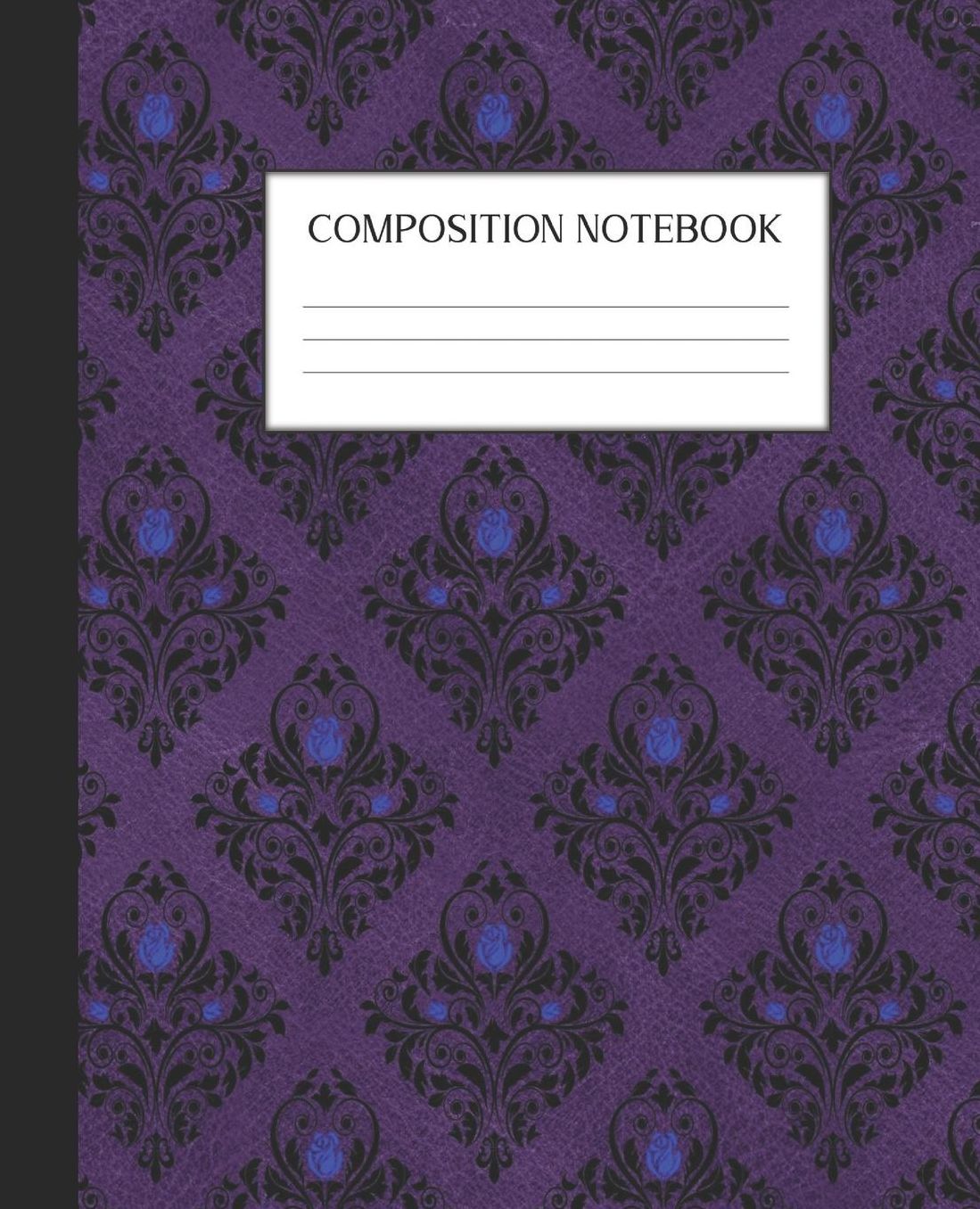 Composition Notebook: Wide Ruled Notebook Purple Gothic Lined Journal 100 Pages 7.5 x 9.25 School Subject Book Notes Student Gift Kids Teenager Adult Teacher