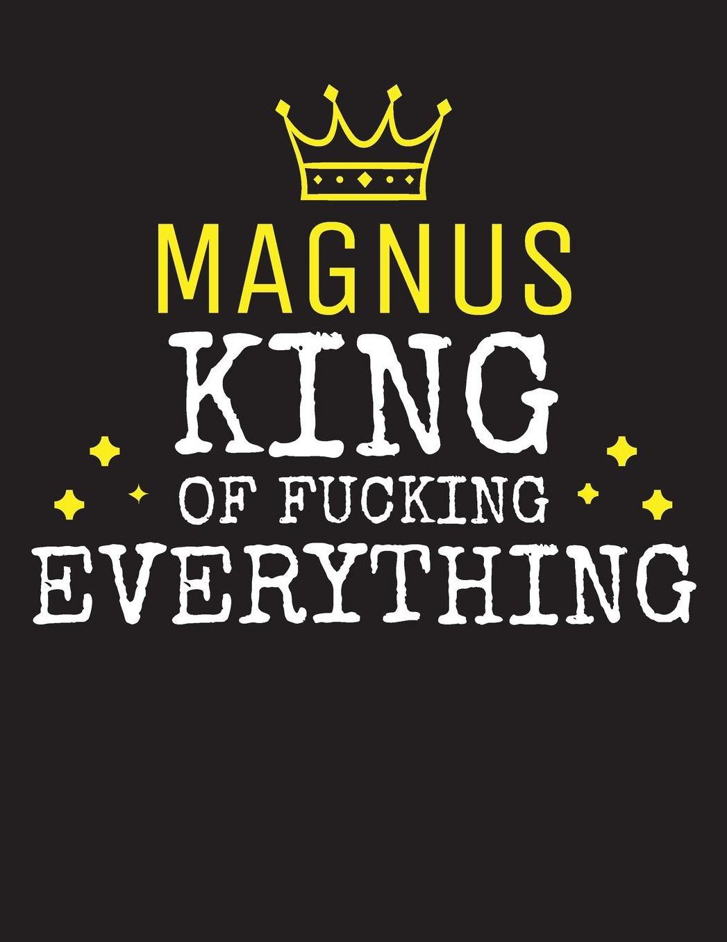 MAGNUS - King Of Fucking Everything: Blank Quote Composition Notebook College Ruled Name Personalized for Men. Writing Accessories and gift for dad, husband, boyfriend, son, brother, grandpa. Funny Valentine's Day, Birthday & Christmas Gift for Men.