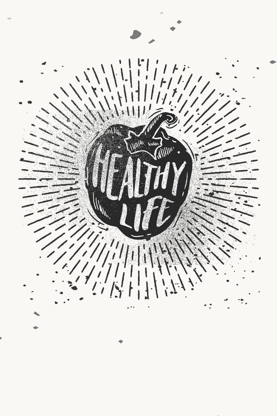 Healthy Life: College Ruled Notebook Journal, 6x9 Inch, 120 Pages