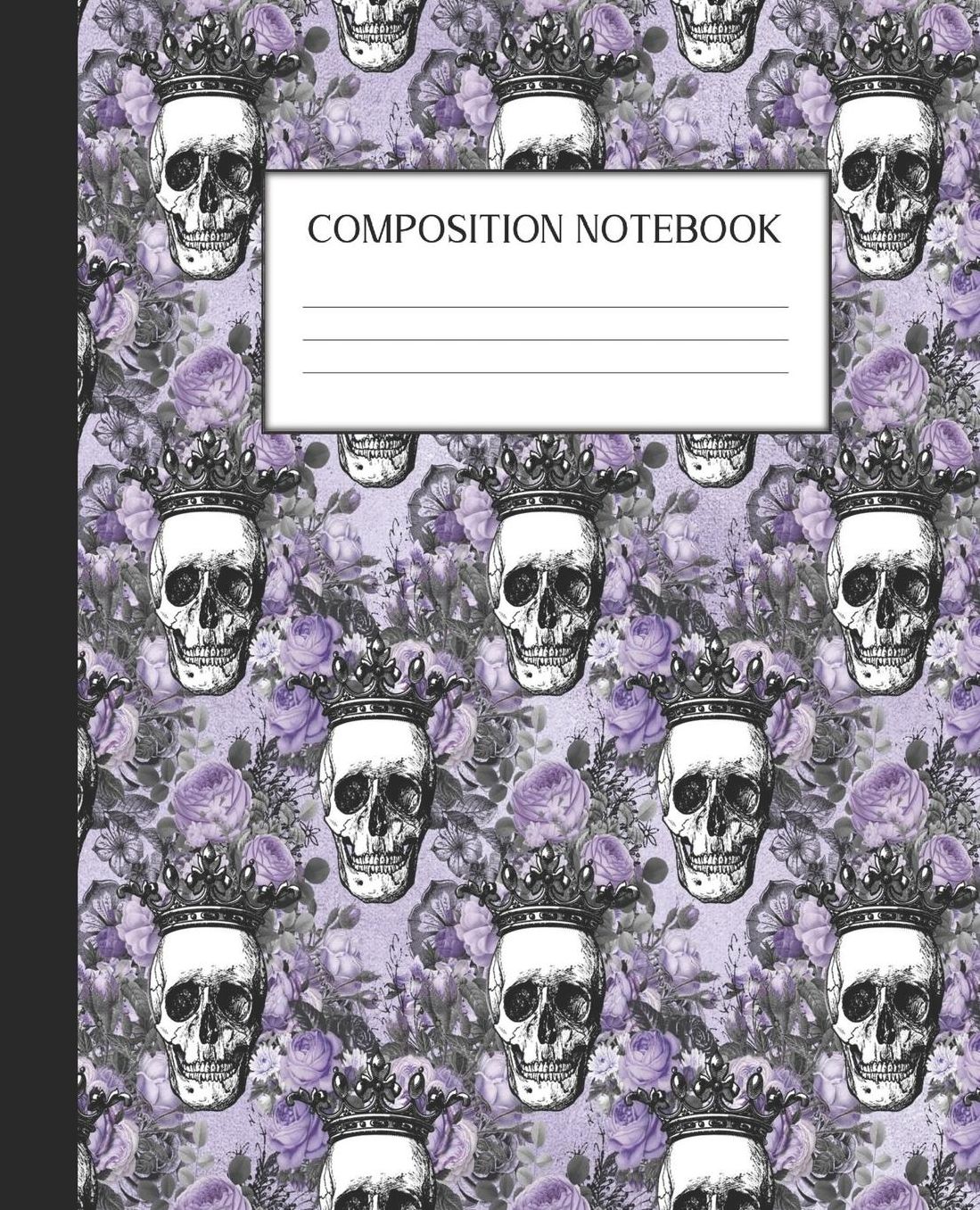 Composition Notebook: Wide Ruled Notebook Purple Gothic Lined Journal 100 Pages 7.5 x 9.25 School Subject Book Notes Student Gift Kids Teenager Adult Teacher
