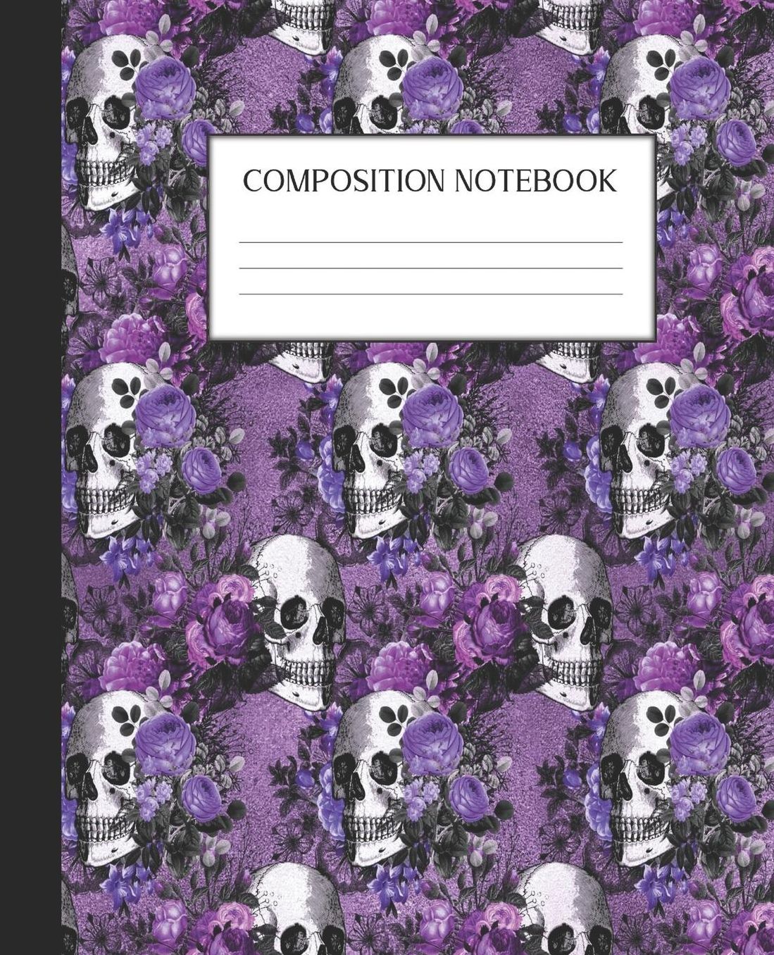 Composition Notebook: Wide Ruled Notebook Purple Gothic Lined Journal 100 Pages 7.5 x 9.25 School Subject Book Notes Student Gift Kids Teenager Adult Teacher