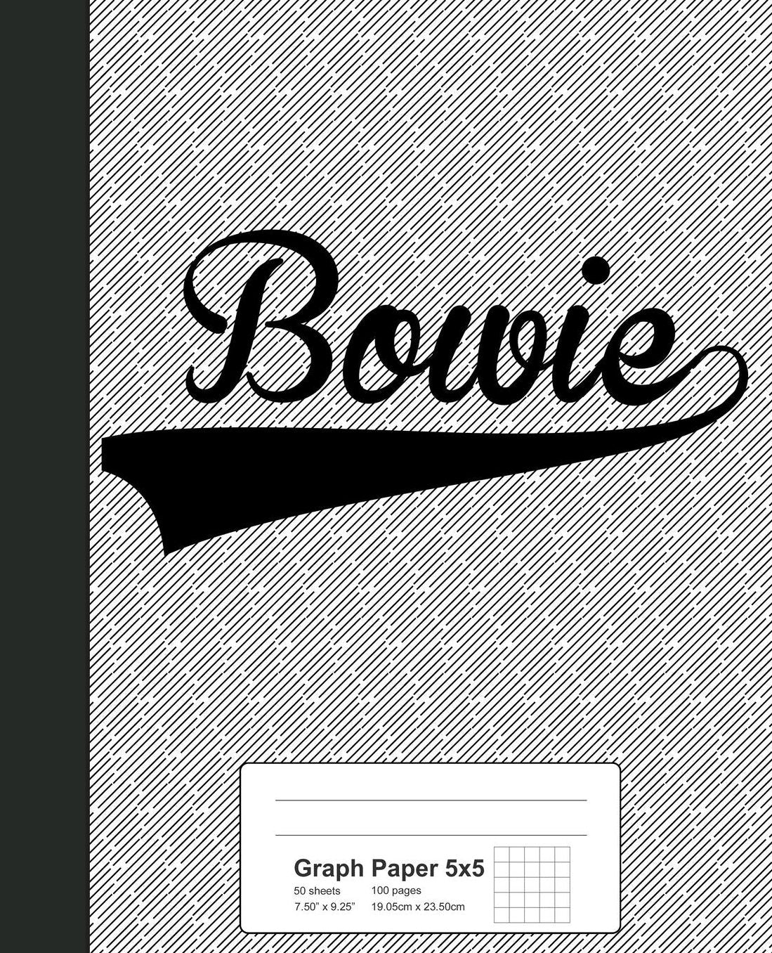 Graph Paper 5x5: BOWIE Notebook