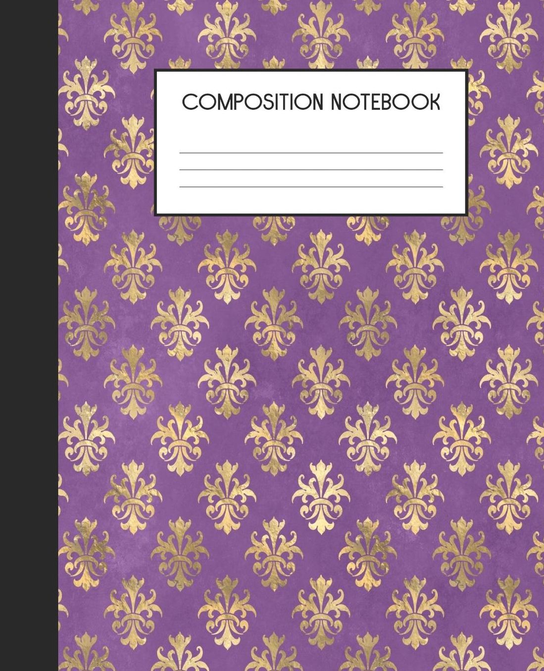Composition Notebook: Wide Ruled Notebook Purple Peacock Lined Journal 100 Pages 7.5 x 9.25 School Subject Book Notes Student Gift Kids Teenager Adult Teacher