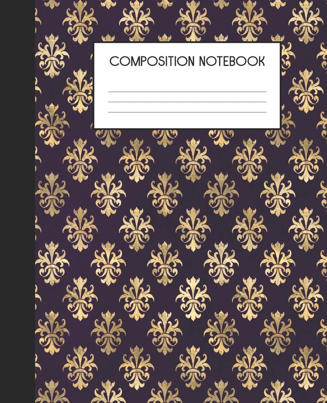 Composition Notebook: Wide Ruled Notebook Purple Peacock Lined Journal 100 Pages 7.5 x 9.25 School Subject Book Notes Student Gift Kids Teenager Adult Teacher