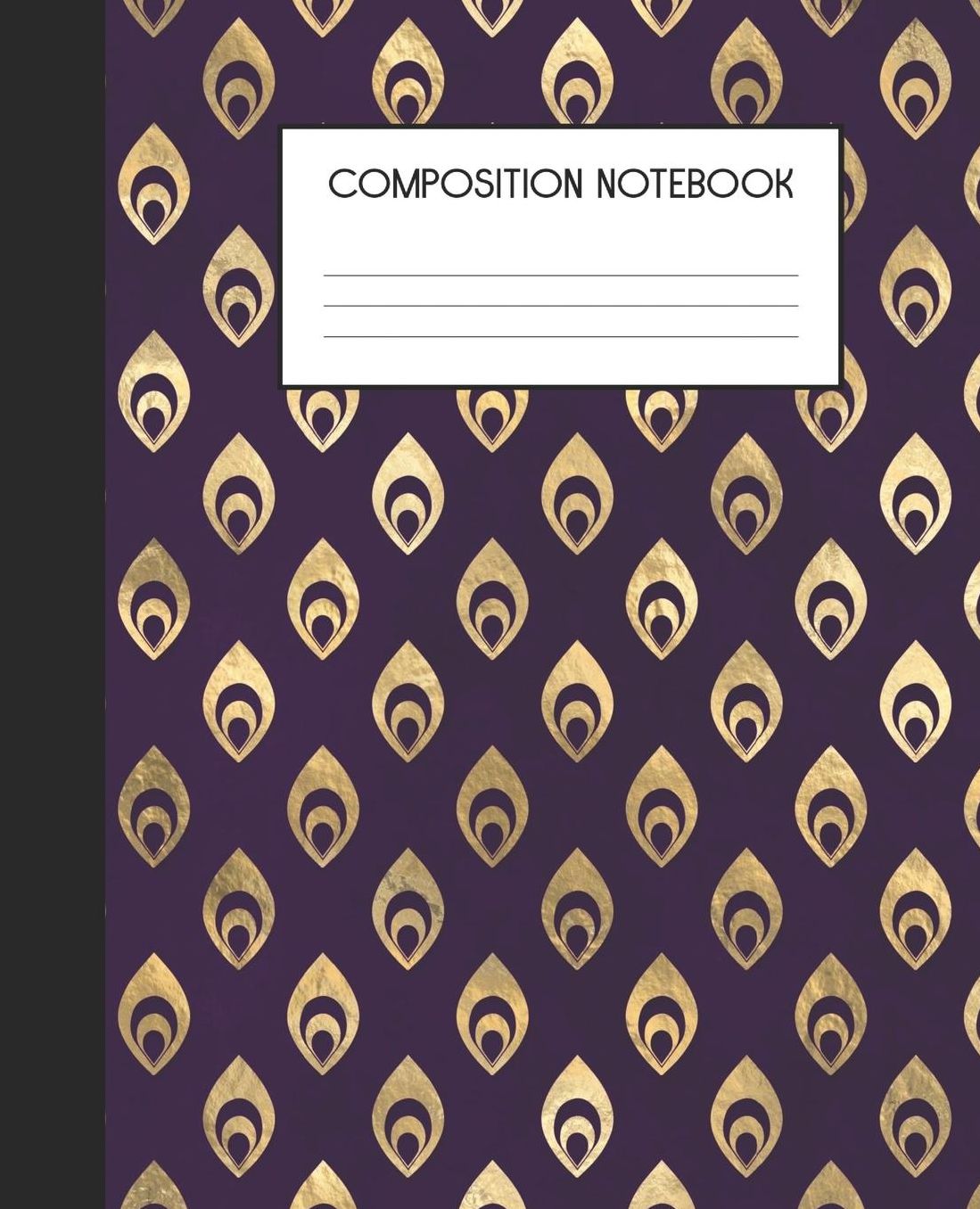 Composition Notebook: Wide Ruled Notebook Purple Peacock Lined Journal 100 Pages 7.5 x 9.25 School Subject Book Notes Student Gift Kids Teenager Adult Teacher