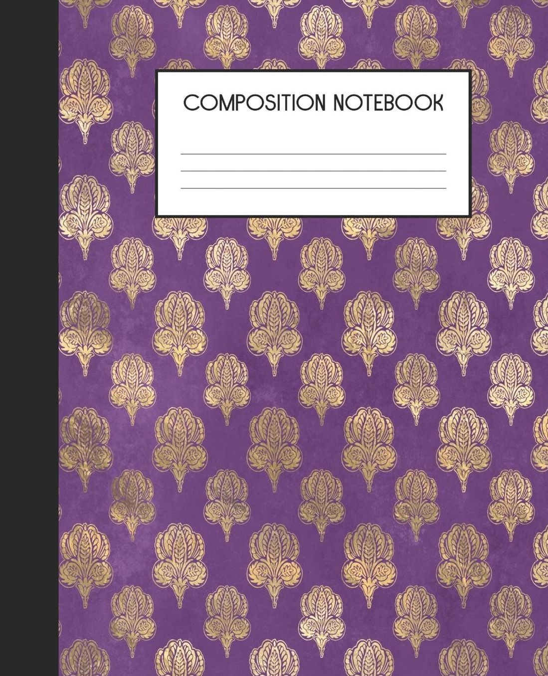 Composition Notebook: Wide Ruled Notebook Purple Peacock Lined Journal 100 Pages 7.5 x 9.25 School Subject Book Notes Student Gift Kids Teenager Adult Teacher