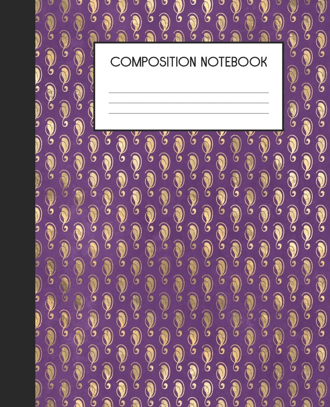 Composition Notebook: Wide Ruled Notebook Purple Peacock Lined Journal 100 Pages 7.5 x 9.25 School Subject Book Notes Student Gift Kids Teenager Adult Teacher