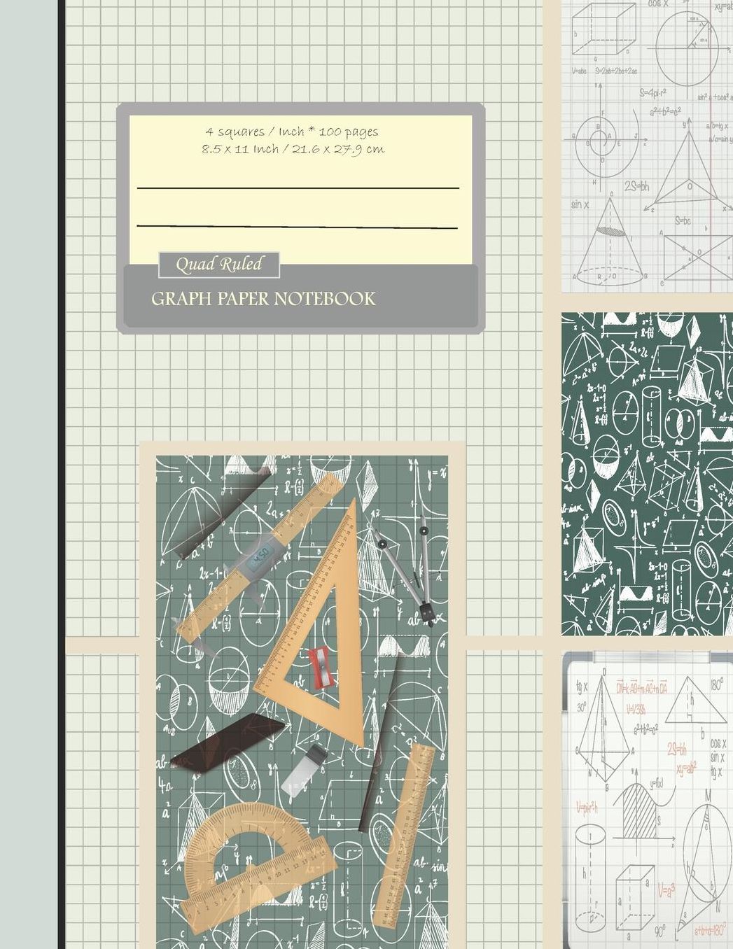 Graph Paper Notebook: Squared Graphing Paper, Blank Quad Ruled, Grid Paper Notebook, Composition Books (Large 8.5 x 11)