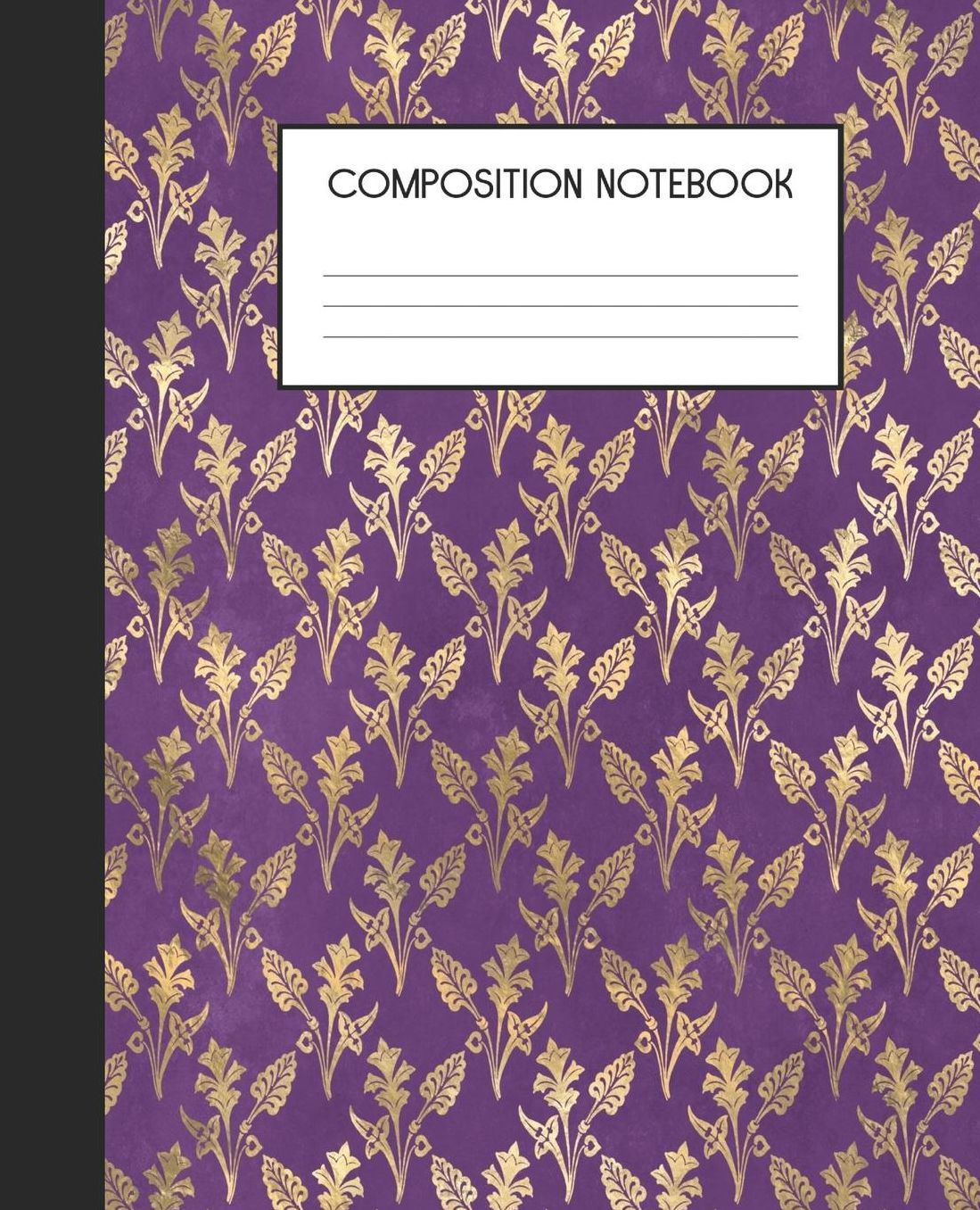 Composition Notebook: Wide Ruled Notebook Purple Peacock Lined Journal 100 Pages 7.5 x 9.25 School Subject Book Notes Student Gift Kids Teenager Adult Teacher