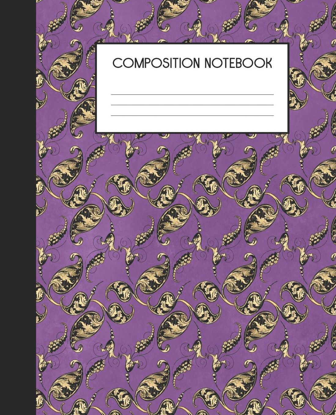 Composition Notebook: Wide Ruled Notebook Purple Peacock Lined Journal 100 Pages 7.5 x 9.25 School Subject Book Notes Student Gift Kids Teenager Adult Teacher