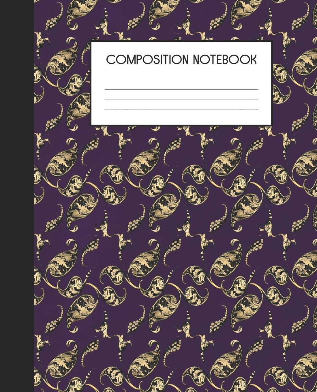 Composition Notebook: Wide Ruled Notebook Purple Peacock Lined Journal 100 Pages 7.5 x 9.25 School Subject Book Notes Student Gift Kids Teenager Adult Teacher