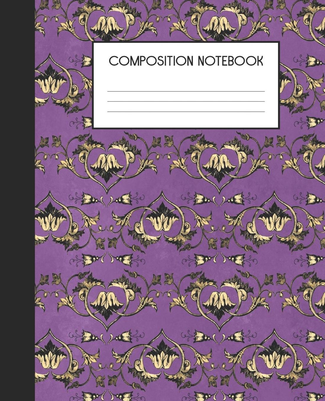 Composition Notebook: Wide Ruled Notebook Purple Peacock Lined Journal 100 Pages 7.5 x 9.25 School Subject Book Notes Student Gift Kids Teenager Adult Teacher