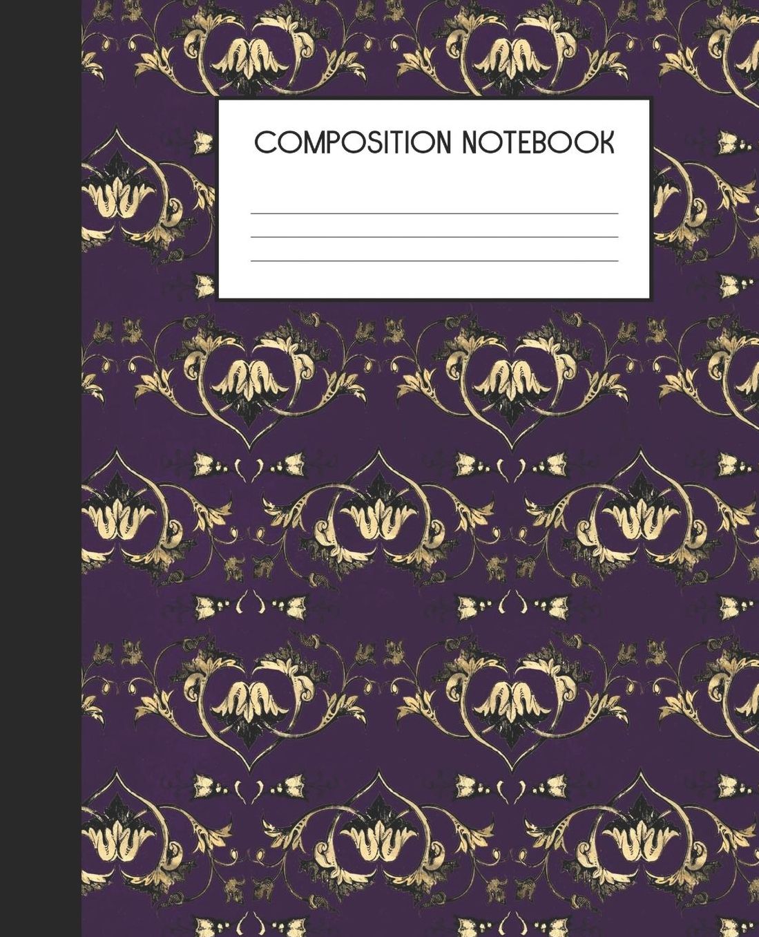 Composition Notebook: Wide Ruled Notebook Purple Peacock Lined Journal 100 Pages 7.5 x 9.25 School Subject Book Notes Student Gift Kids Teenager Adult Teacher