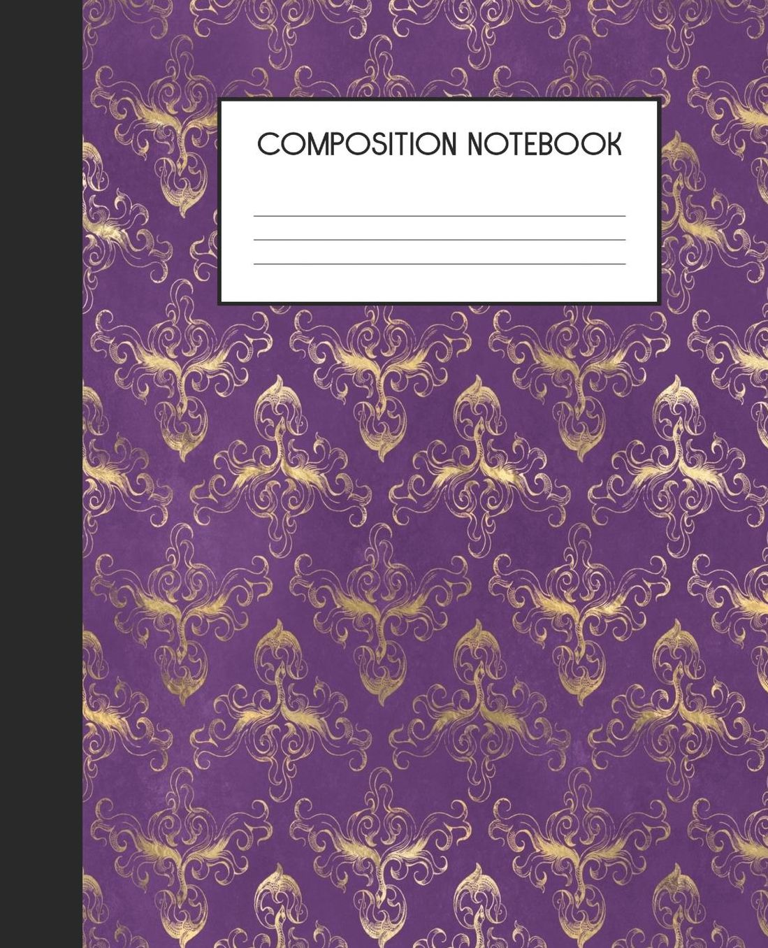 Composition Notebook: Wide Ruled Notebook Purple Peacock Lined Journal 100 Pages 7.5 x 9.25 School Subject Book Notes Student Gift Kids Teenager Adult Teacher