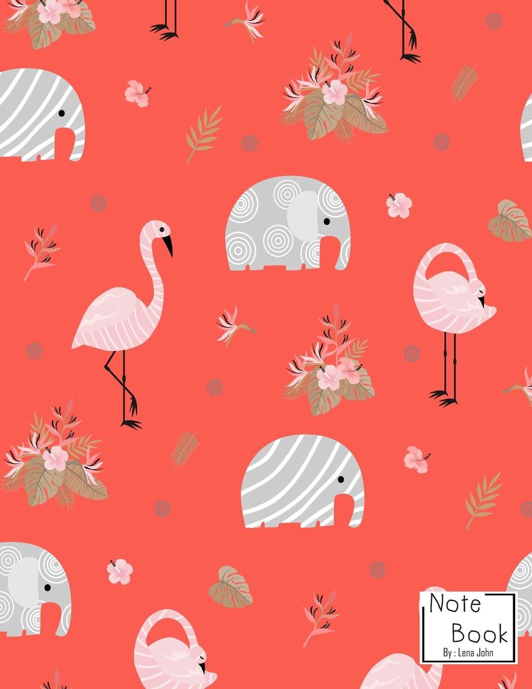 Notebook: Tropical animal Notebook and Lined pages, Extra large (8.5 x 11) inches, 110 pages, White paper (Notebook for girls)