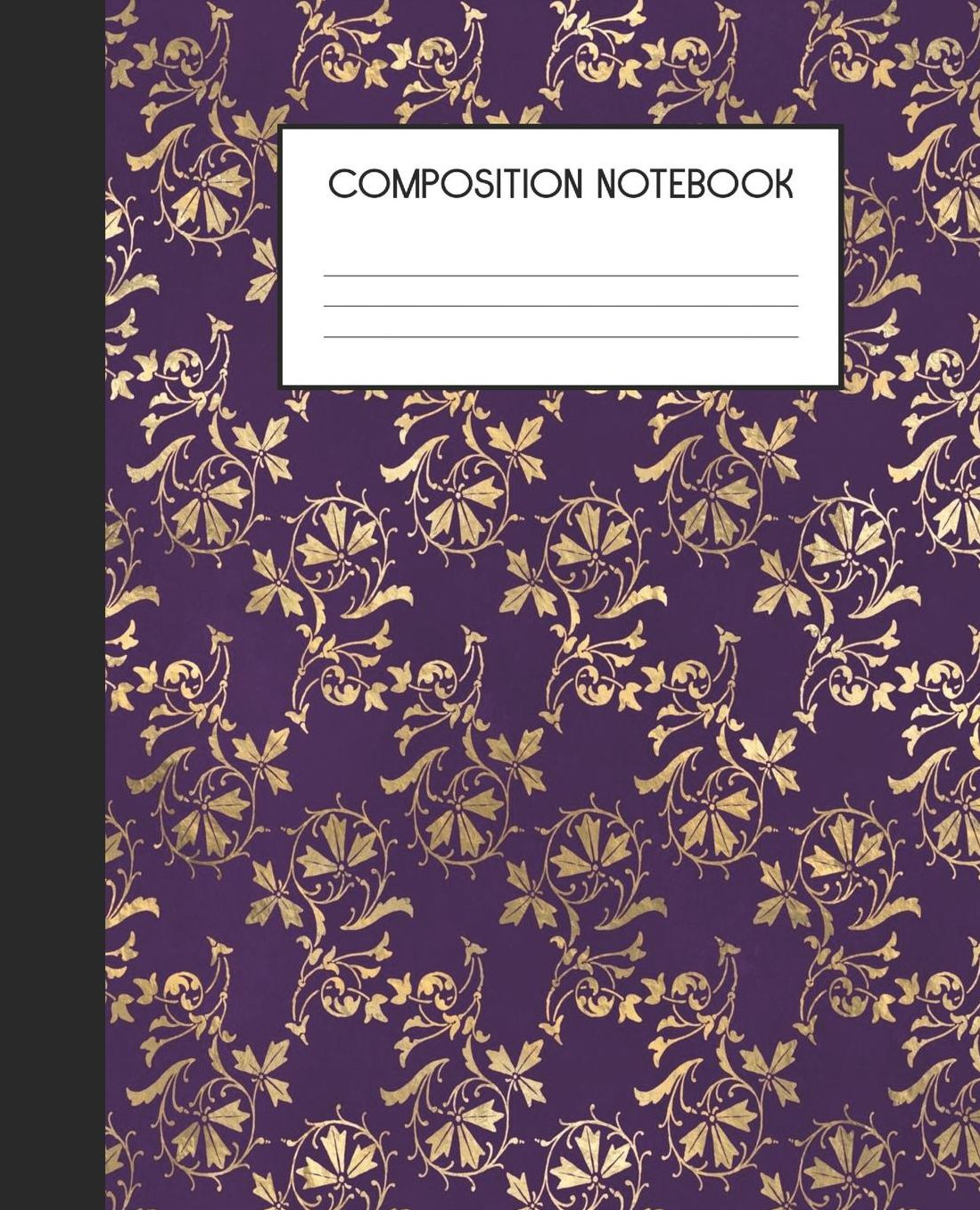 Composition Notebook: Wide Ruled Notebook Purple Peacock Lined Journal 100 Pages 7.5 x 9.25 School Subject Book Notes Student Gift Kids Teenager Adult Teacher