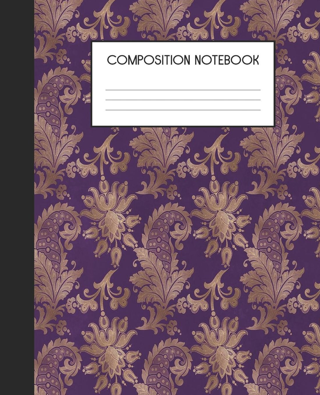 Composition Notebook: Wide Ruled Notebook Purple Peacock Lined Journal 100 Pages 7.5 x 9.25 School Subject Book Notes Student Gift Kids Teenager Adult Teacher