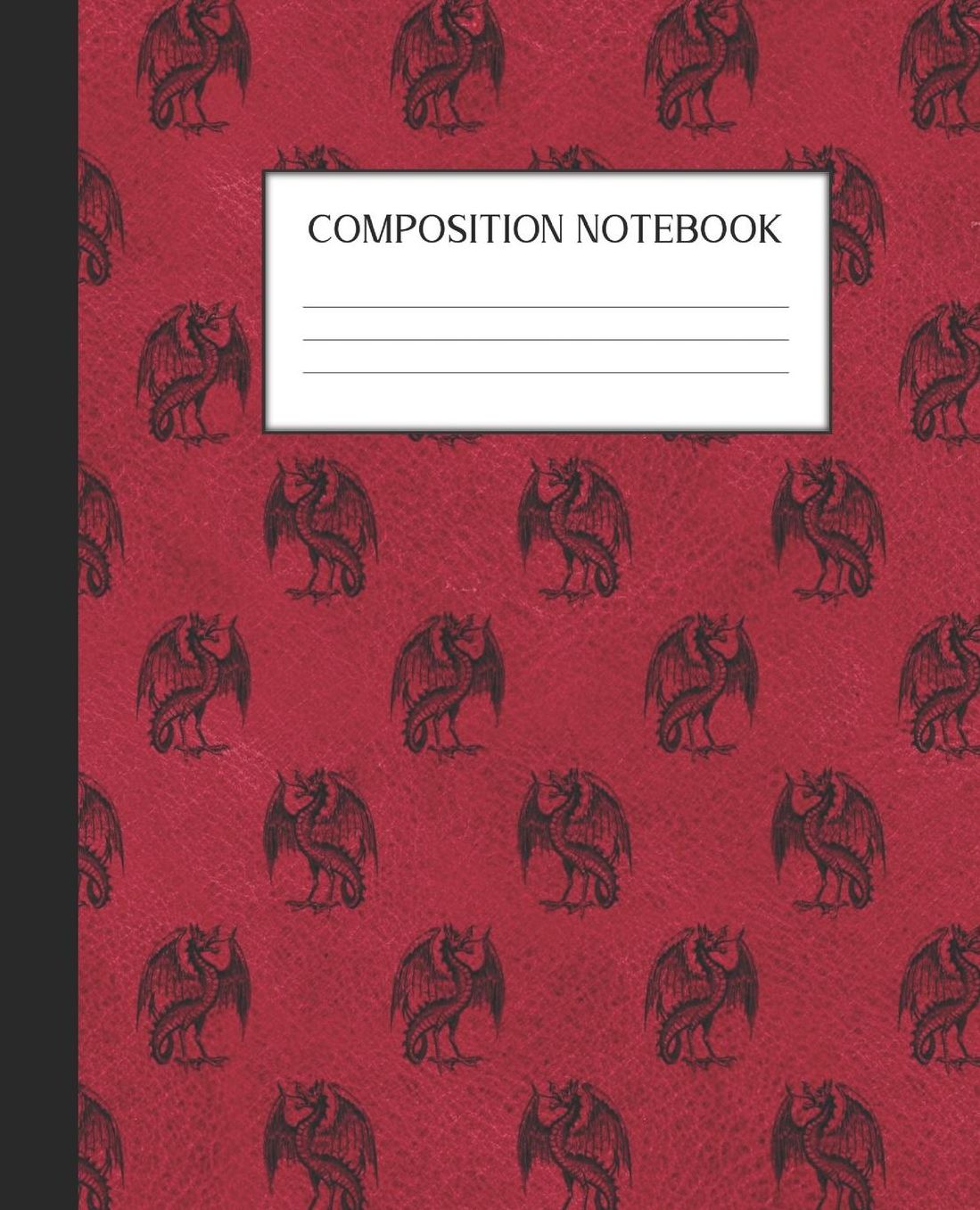 Composition Notebook: Wide Ruled Notebook Red Gothic Lined Journal 100 Pages 7.5 x 9.25 School Subject Book Notes Student Gift Kids Teenager Adult Teacher